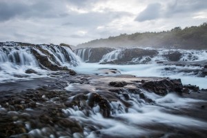 Brúarárfoss, Iceland. Amazing ice blue color! (Steve Sickels)