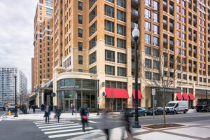 The Bartlett, from the NW A view from the northwest of The Bartlett in Arlington, Virginia -- exterior design by Maurice Walters Architect (Steve Sickels)