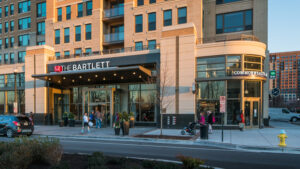 The Bartlett, from the NW A view from the northwest of The Bartlett in Arlington, Virginia -- exterior design by Maurice Walters Architect (Steve Sickels)