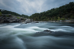 Flow A 2.5 second exposure of waves on the Potomac River, Maryland. A mile or so downstrem of Great Falls